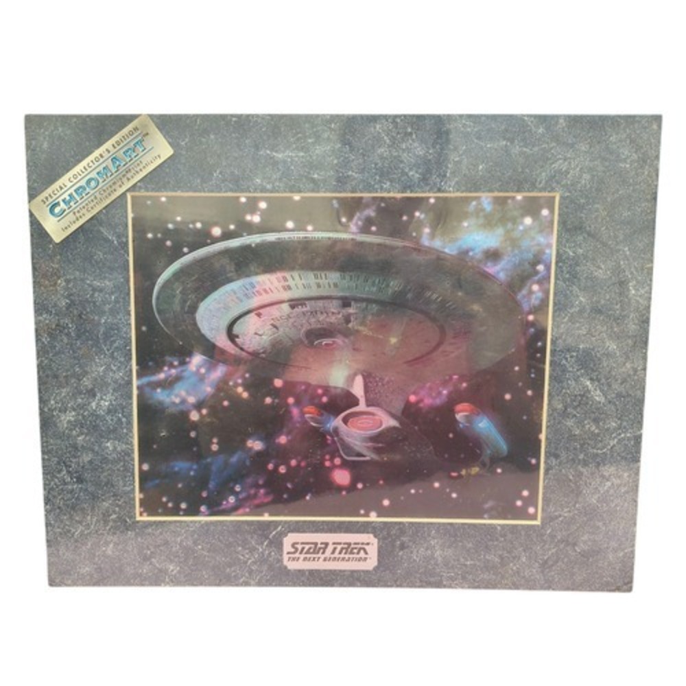 1994 Chromart Star Trek Next Gen Enterprise NCC-1701-D Chromium Print